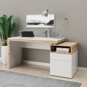 Schreibtisch Sirka Weiß / Asteiche Dekor