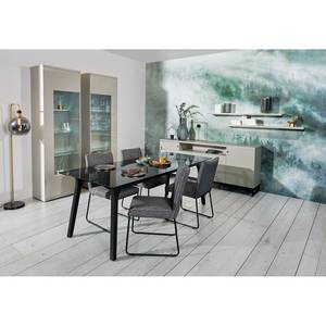 Eettafel hülsta now T23 getint klas/massief beukenhout - zwart - Breedte: 220 cm