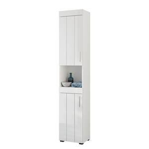 Armoire haute neige Blanc - En partie en bois massif - 36 x 190 x 32 cm