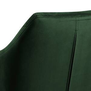 Chaise de bureau pivotante NICHOLAS Tissu / Métal - Velours Vilda: Vert foncé - Noir