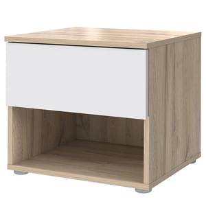 Table de chevet Thornton Beige - Blanc - Bois manufacturé - 45 x 42 x 41 cm