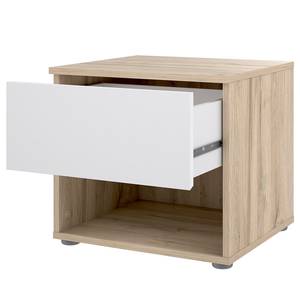 Table de chevet Thornton Beige - Blanc - Bois manufacturé - 45 x 42 x 41 cm