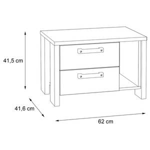 Table de chevet Ravenswood Multicolore - Bois manufacturé - 62 x 42 x 42 cm