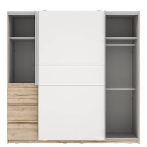 Schwebetürenschrank Thornton Beige - Weiß - Holzwerkstoff - 200 x 201 x 61 cm