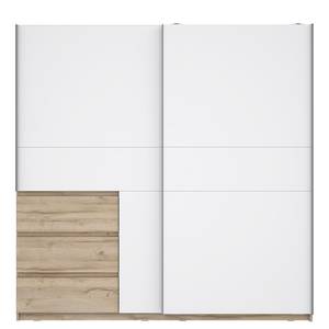 Schwebetürenschrank Thornton Beige - Weiß - Holzwerkstoff - 200 x 201 x 61 cm