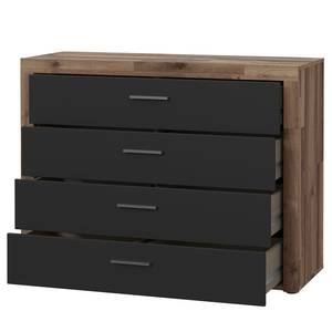 Kommode Konstanz I Beige - Schwarz - Holzwerkstoff - 111 x 88 x 41 cm