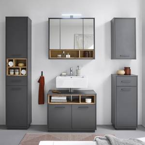 Set da bagno Guardo I (set da 5) Illuminazione inclusa - Effetto rovere nodato / Grafite