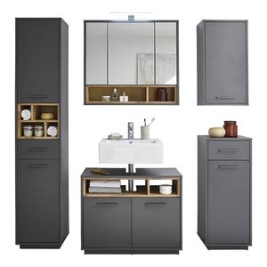 Acquistare il mobile da bagno alto Beatrice in bianco/rovere