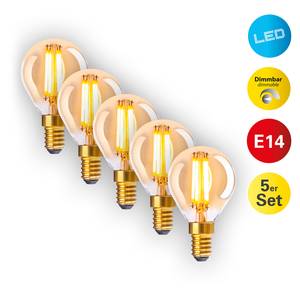 LED-lichtbron Wales (set van 5) transparant glas/ijzer - 5 lichtbronnen