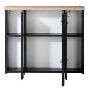 Armoire à miroir Wyntoon Avec éclairage intégré - Noir - Largeur : 80 cm