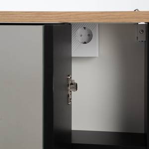 Armoire à miroir Wyntoon Avec éclairage intégré - Noir - Largeur : 80 cm