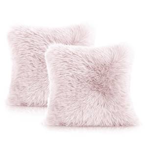 Housse de coussin Okka (lot de 2) Polyester - Rose