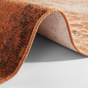Laagpolig vloerkleed Sahar gerecycled polyester / gerecycled katoen / polypropyleen - Beige/roestbruin - 160 x 230 cm