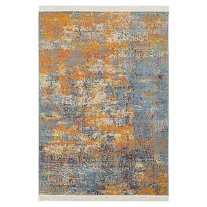 Tapis Robina Polyester recyclé / Coton recyclé / Polypropylène - Orange / Bleu Gris - 200 x 290 cm