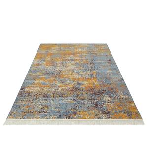 Kurzflorteppich Robina recycletes Polyester / recyclete Baumwolle / Polypropylen - Orange / Blaugrau - 200 x 290 cm