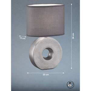 Tafellamp Eye V textielmix/keramiek - 1 lichtbron