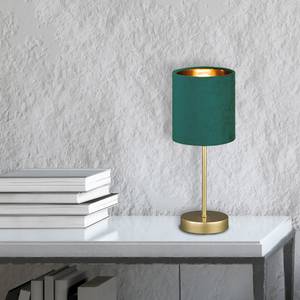 Lampe Aura Velours / Fer - 1 ampoule - Bleu pétrole