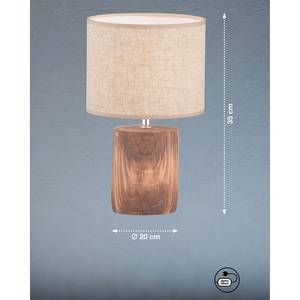 Lampada da tavolo Malik I Lino / Cemento - 1 punto luce
