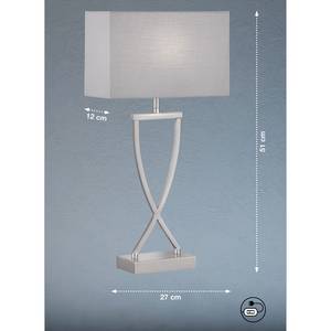 Lampe Anni Tissu mélangé / Fer - 1 ampoule - Gris