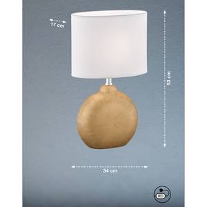 Lampe Foro VI Tissu mélangé / Céramique - 1 ampoule