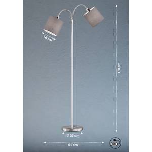 Staande lamp Cozy textielmix/ijzer - 2 lichtbronnen - Beige