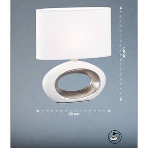 Lampe Coba II Tissu mélangé / Céramique - 1 ampoule