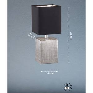 Lampe Candes I Tissu mélangé / Céramique - 1 ampoule