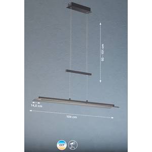 Suspension Roof Verre fumé / Fer - 1 ampoule