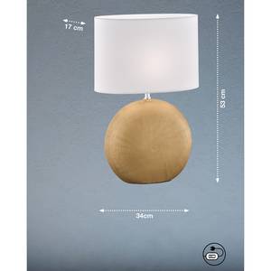 Lampe Foro III Tissu mélangé / Céramique - 1 ampoule