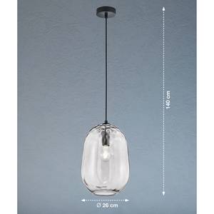 Hanglamp Bretagne II glas/ijzer - 1 lichtbron