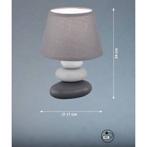 Lampe Pibe II Tissu mélangé / Céramique - 1 ampoule