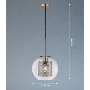 Hanglamp Jura II transparant glas/ijzer - 1 lichtbron