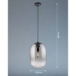 Hanglamp Trace rookglas/ijzer - 1 lichtbron