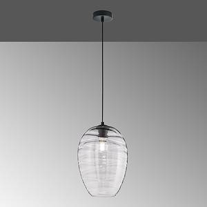 Hanglamp Gordes II glas/ijzer - 1 lichtbron