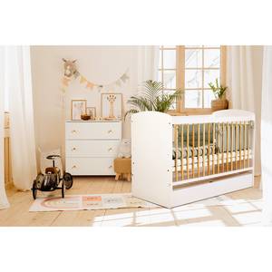 Babybett Karolina (inkl. Schublade) Weiß - Holzwerkstoff - Massivholz - 124 x 85 x 66 cm