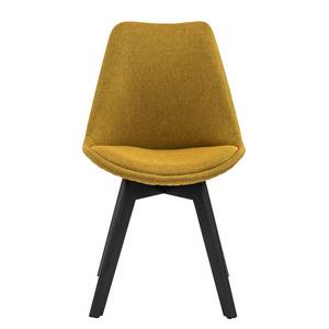 Chaises capitonnées Melito I (lot de 2) Jaune moutarde