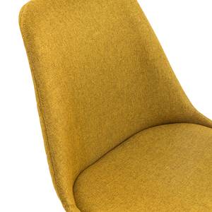 Chaises capitonnées Melito I (lot de 2) Jaune moutarde