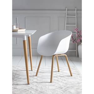 Chaises à accoudoirs Loppi (lot de 2) Blanc