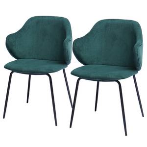 Chaises à accoudoirs Tronde (lot de 2) Vert sapin