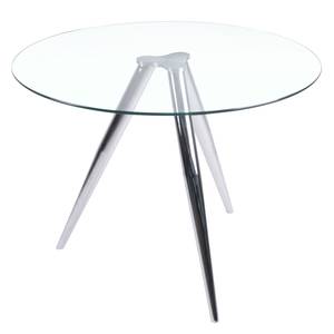 Table Pimenta Verre / Métal - Verre gris / Chrome