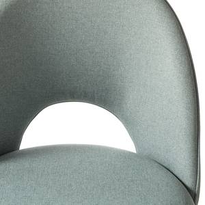 Gestoffeerde stoel Ikley geweven stof/metaal - zwart - Mintgrijs - 2-delige set