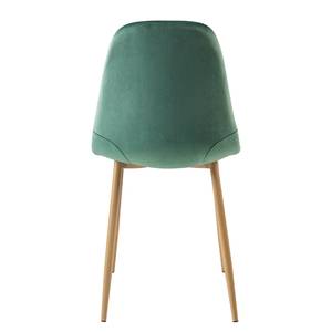 Gestoffeerde stoelen Iskmo VIII fluweel/metaal - eikenhouten look - Mintgroen - 4-delige set