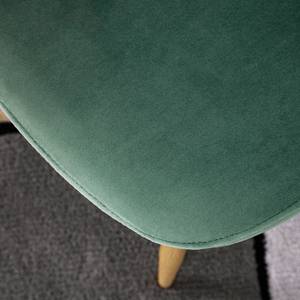 Sedia imbottita Iskmo VIII Velluto/Metallo - Decoro rovere - Verde menta - Set da 4