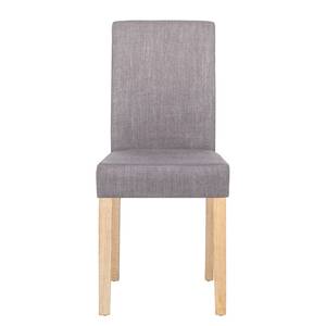 Gestoffeerde stoel Nella II (2-delige set) - linnen - Grijs - 4-delige set