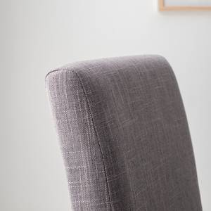 Gestoffeerde stoel Nella II (2-delige set) - linnen - Grijs - 4-delige set