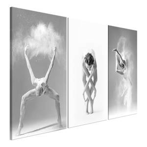Wandbild Ballet Collection Holzwerkstoff & Leinen - Schwarz-Weiß