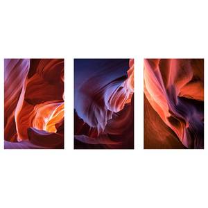 Wandbild Canyons Collection Holzwerkstoff & Leinen - Mehrfarbig