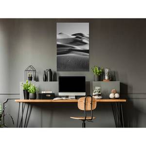Wandbild Desert Dunes Holzwerkstoff & Leinen - Schwarz-Weiß