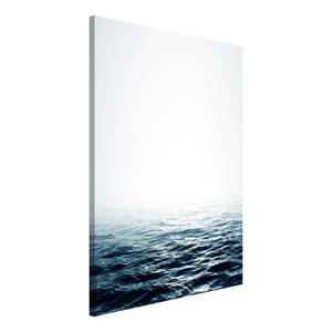 Afbeelding Ocean Water verwerkt hout & linnen - grijs/blauw