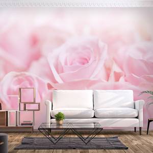 Papier peint Ocean of Roses Intissé - Rose - 200 x 140 cm